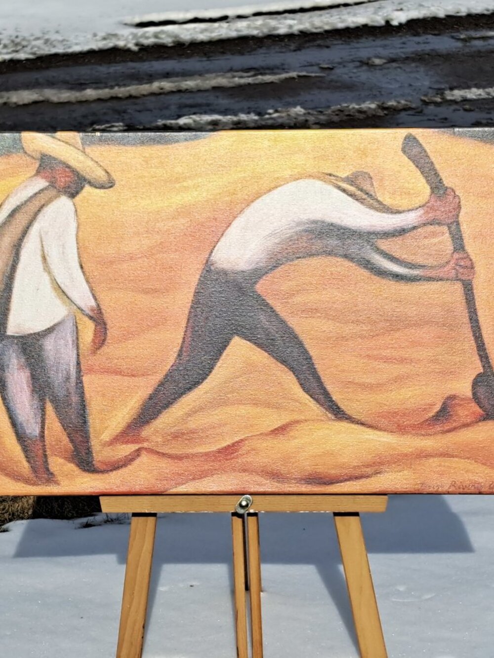 Diego Rivera Framed Print Peasants